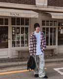 Candy hooded balloon check shirt