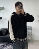 Enon Varsity Knit Hooded Zip-Up