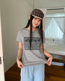 Puring Rabbit Lace Print Short Sleeve T-Shirt