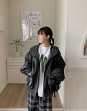 Corely Denim Two-Way Pocket Hood Over Jacket