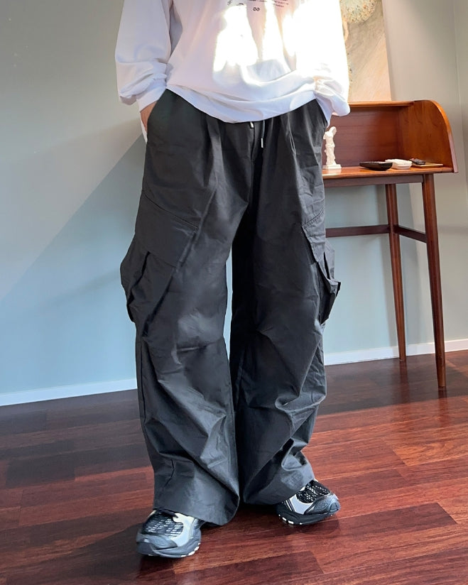 【SATIIIZ】Nideion Pintuck Diagonal Cargo Pants SATIIIZ (サティーズ) - ニデオンピンタックダイアゴナルカーゴ