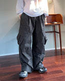 Nideion Pintuck Diagonal Cargo Pants