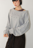 STARBOLT OFF-SHOULDER SWEAT