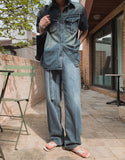 Terne semi wide denim pants