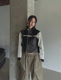 Bendy Zipper Diagonal Pocket Cargo Pants