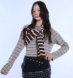 Stripe Knit Muffler