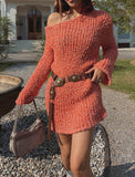 Mandarin Unbalanced Long Knit
