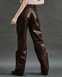 Fox Crack Leather Pants