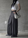 Signature pin tuck wide slacks