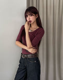 Macha crack numbering elbow length short sleeves