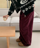 Vominde corduroy color wide pants