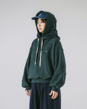 [AG.W] Edge Balloon Crop Double Hoodie