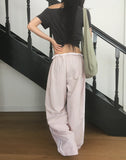 Kensi low-rise nylon track wide pants