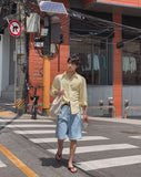 Bureau Linen Bermuda Denim Pants
