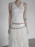 Pre-lace Trimmed Sleeveless