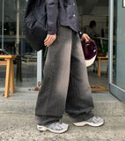 Menmid  Washing Black Blue Wide Pants