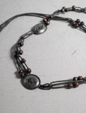 Ethnic Woodball Leather Strap Belt