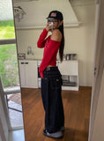 Sally Cubic Shirring Unbalanced Shoulder Long Sleeve