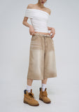 Silky Wrinkle Off-Shoulder Tee