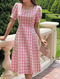 Manilo Puff Tweed Check One Piece