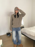 Jones Light Washing Denim Long Wide Pants