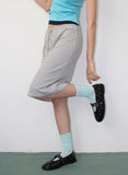 STRIPE STRING MIDI SKIRT