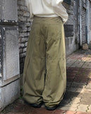 [Pin tuck/Peach fuzz] MT cut pocket cotton wide long pants