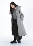 Hoodie long duffle coat