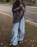 Poin Track Reverse Balloon Denim Pants