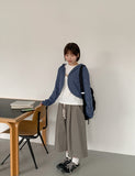 [unisex] Moento Pintuck Banding Cotton Bermuda Pants