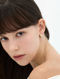 Etreve Silver (C) Dual One-Touch Earrings