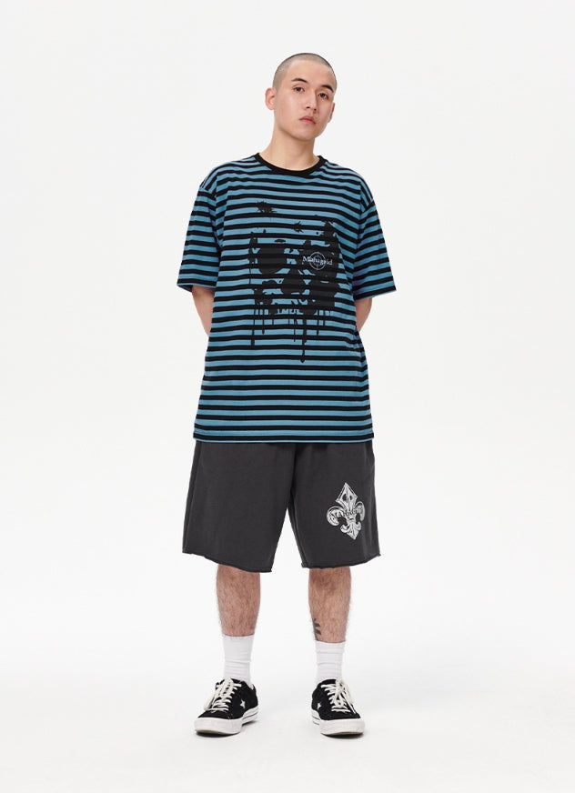 【mahagrid】24SS★ DEAD POINT STRIPED TEE mahagrid(マハグリッド) - デッドポイントストライプTシャツ