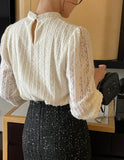 Loave Pearl Lace Brushed Blouse