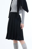 Ruched mid-length skirt