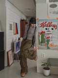 Gane Vintage Washing String Cargo Pants