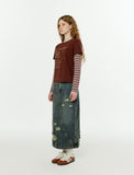 W Stripe Layered Long Sleeve