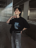 System Printing Over Short Sleeve Tee