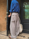 Chid pin tuck wide slacks