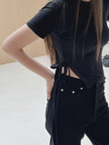 High Waist Black Bootcut Pants