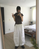 [Scarf set] Srin lace button short sleeve t-shirt