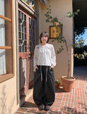 Dubki Dot Pintuck String Denim Pants