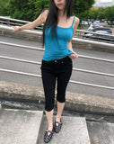 Menie Slit Span Capri Pants