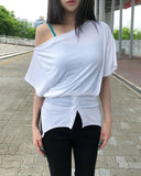 Moff Button Two-Way Sleeveless T-shirt