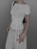 Tie Knot Boat Neck Tee