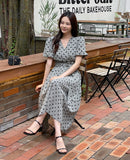 Bteen Puff Check Dot Wrap One Piece (Strap Set)