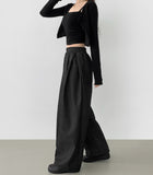 Balloon Two-Way Raw Side Folding Pin Tuck Banding Mega Denim Pants