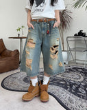 Nez Damage Bermuda Denim Pants