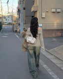 Lutz Vintage Washing Denim Wide Pants