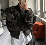 Crop shirring pilot jumper