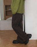Mirin Low-Rise Dot Bootcut Training Pants